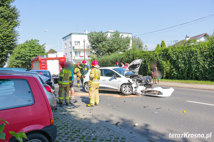 Kolizja na Krakowskiej w Krośnie