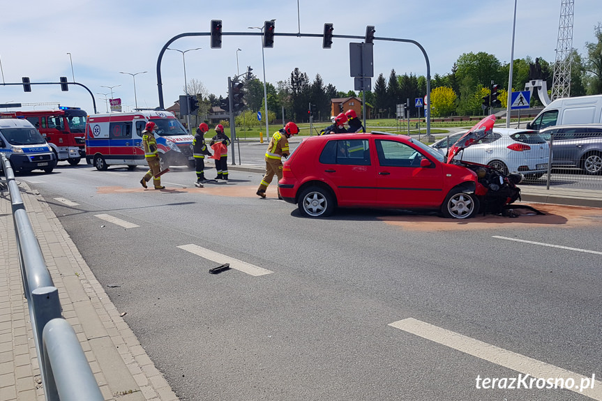 Kolizja na Podkarpackiej w Krośnie