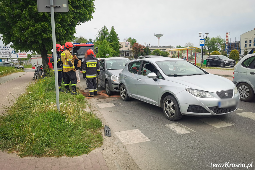 Kolizja na skrzyżowaniu w Krośnie