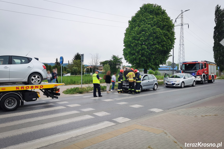 Kolizja na skrzyżowaniu w Krośnie