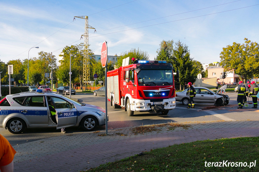 Kolizja na skrzyżowaniu w Krośnie