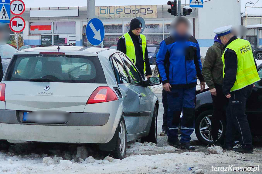 Kolizja na skrzyżowaniu w Krośnie