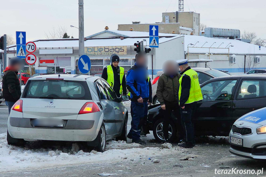 Kolizja na skrzyżowaniu w Krośnie