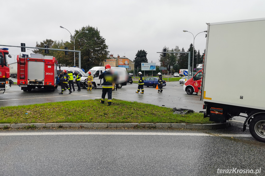 Kolizja na skrzyżowaniu w Krośnie