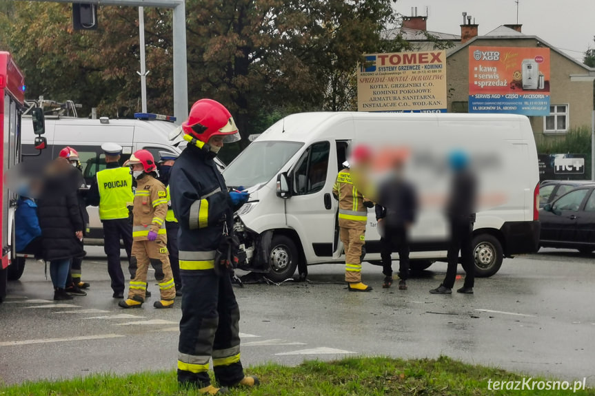 Kolizja na skrzyżowaniu w Krośnie