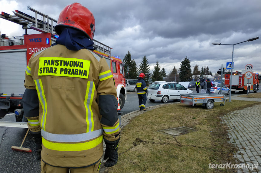 Kolizja na skrzyżowaniu w Krośnie