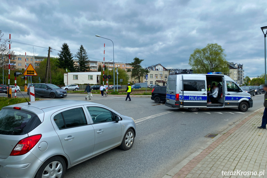 Kolizja na skrzyżowaniu w Krośnie