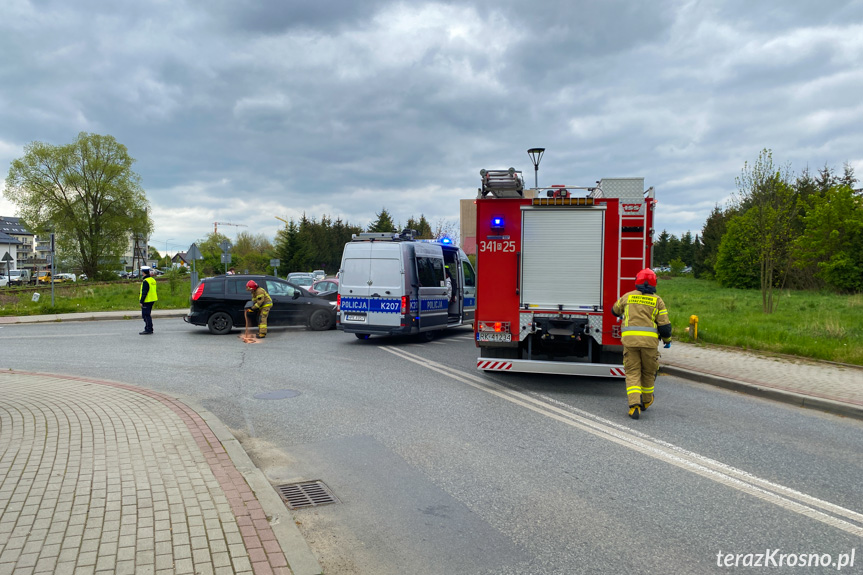 Kolizja na skrzyżowaniu w Krośnie