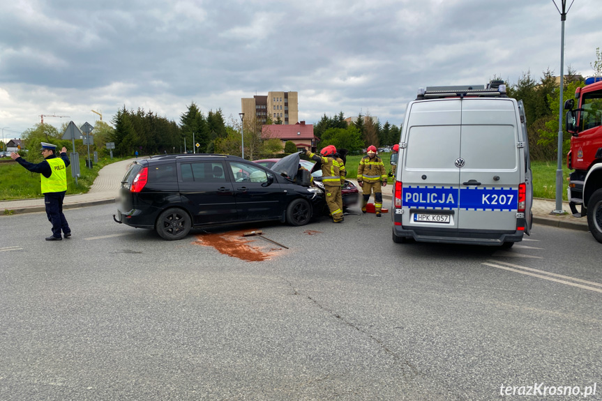 Kolizja na skrzyżowaniu w Krośnie