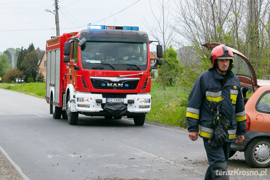 Kolizja na ul. Baczyńskiego w Krośnie