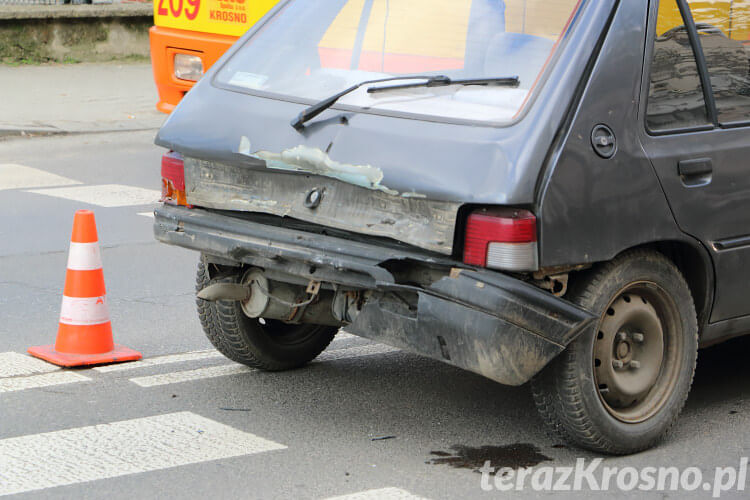 Kolizja na ul. Grodzkiej w Krośnie