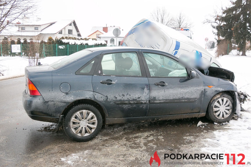 Kolizja na ul. Krośnieńskiej w Korczynie