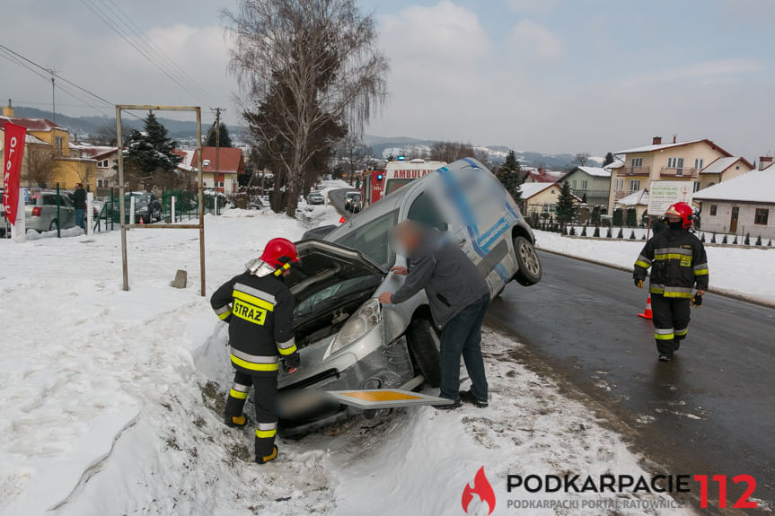 Kolizja na ul. Krośnieńskiej w Korczynie