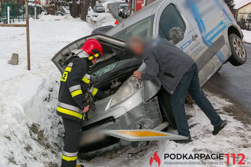 Kolizja na ul. Krośnieńskiej w Korczynie