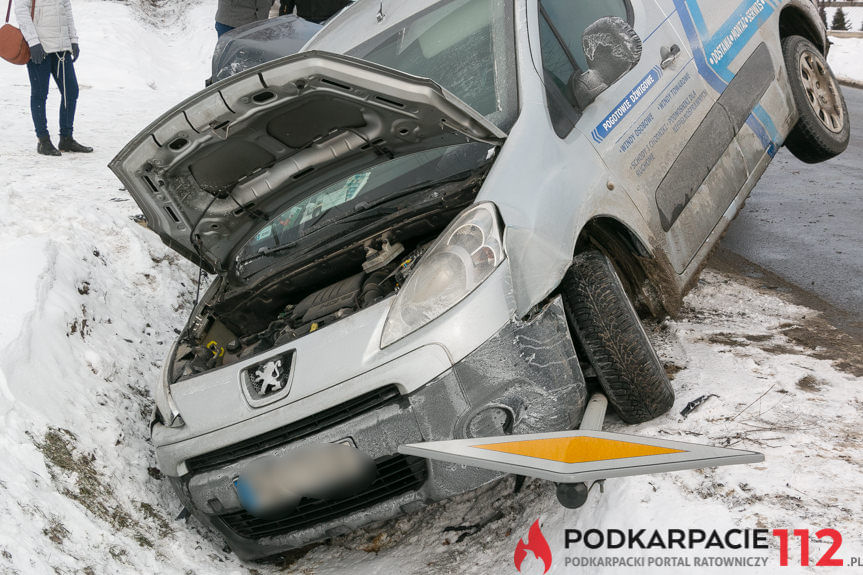 Kolizja na ul. Krośnieńskiej w Korczynie