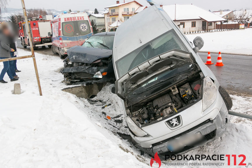 Kolizja na ul. Krośnieńskiej w Korczynie