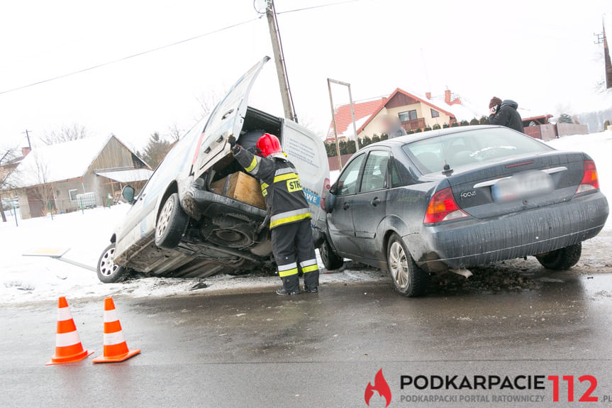 Kolizja na ul. Krośnieńskiej w Korczynie