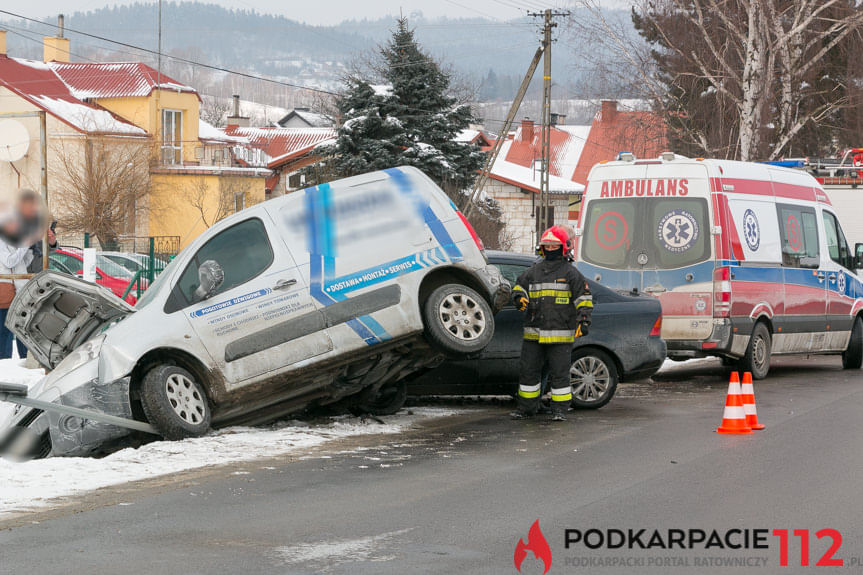 Kolizja na ul. Krośnieńskiej w Korczynie