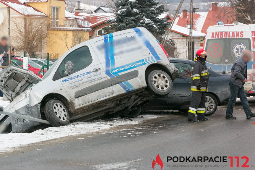 Kolizja na ul. Krośnieńskiej w Korczynie