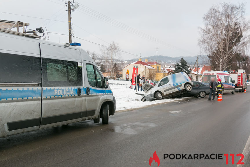 Kolizja na ul. Krośnieńskiej w Korczynie