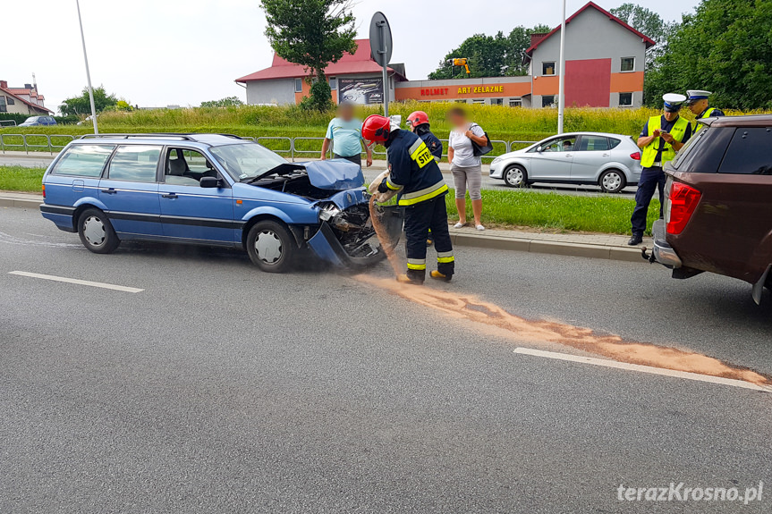 Kolizja na ul. Podkarpackiej w Krośnie