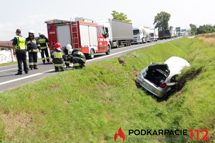 Kolizja na ul. Sanockiej w Rymanowie