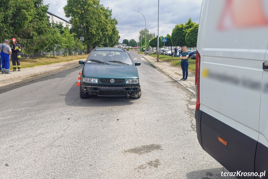 Kolizja na ulicy Pużaka w Krośnie