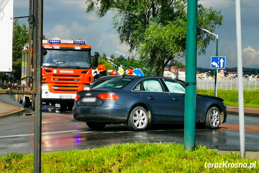 Kolizja na Zręcińskiej w Krośnie