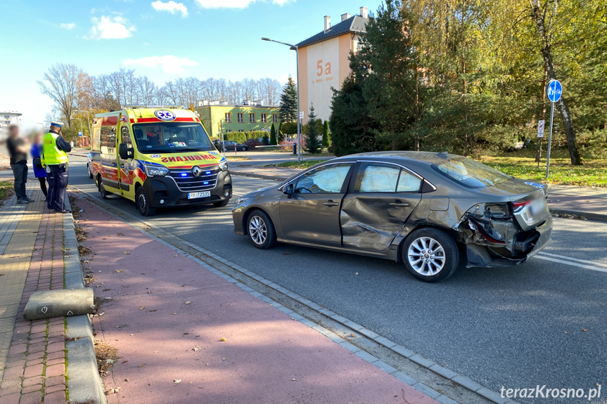 Kolizja na Żwirki i Wigury w Krośnie