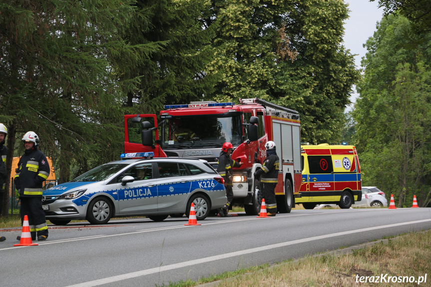 Kolizja samochód na Bieszczadzkiej w Krośnie