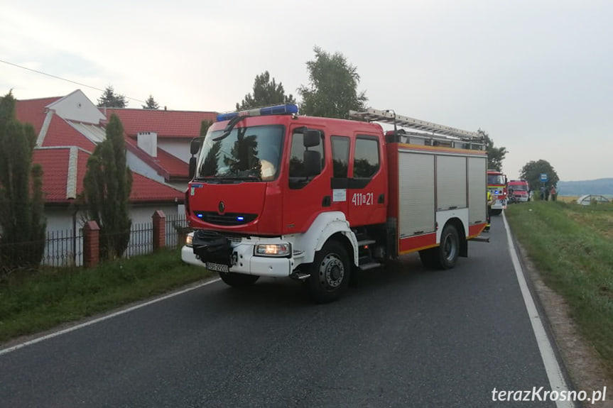 Kolizja tira w Humniskach