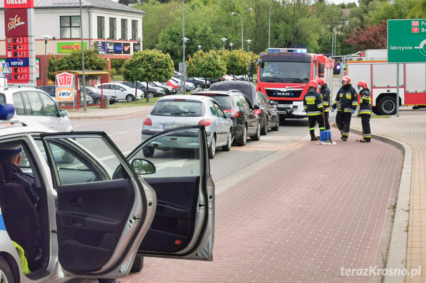 Kolizja trzech samochodów na Niepodległości w Krośnie