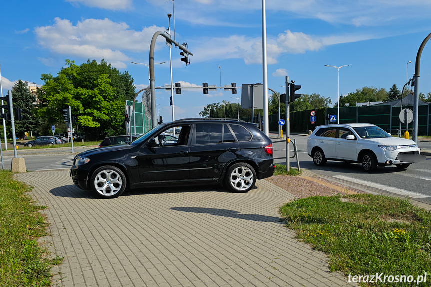 Kolizja trzech samochodów w Krośnie