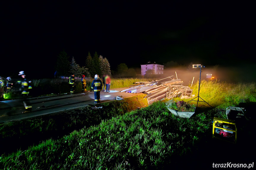 Nocna kolizja w Bóbrce