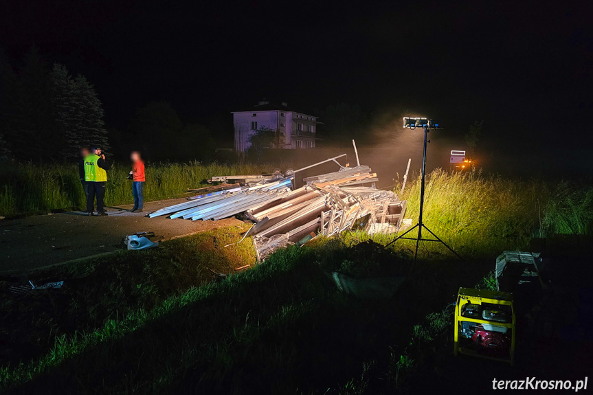 Nocna kolizja w Bóbrce