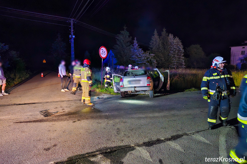 Nocna kolizja w Bóbrce