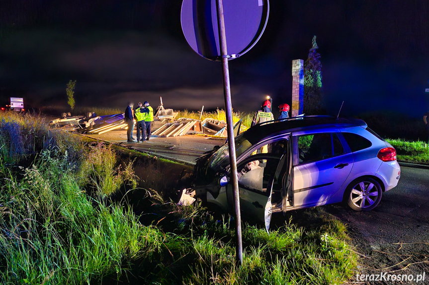 Nocna kolizja w Bóbrce