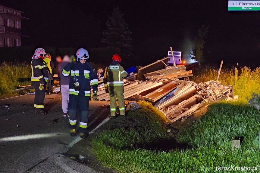 Nocna kolizja w Bóbrce