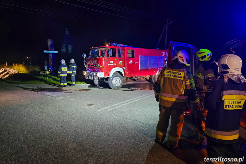 Nocna kolizja w Bóbrce