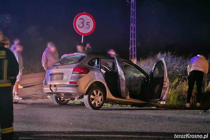 Nocna kolizja w Bóbrce