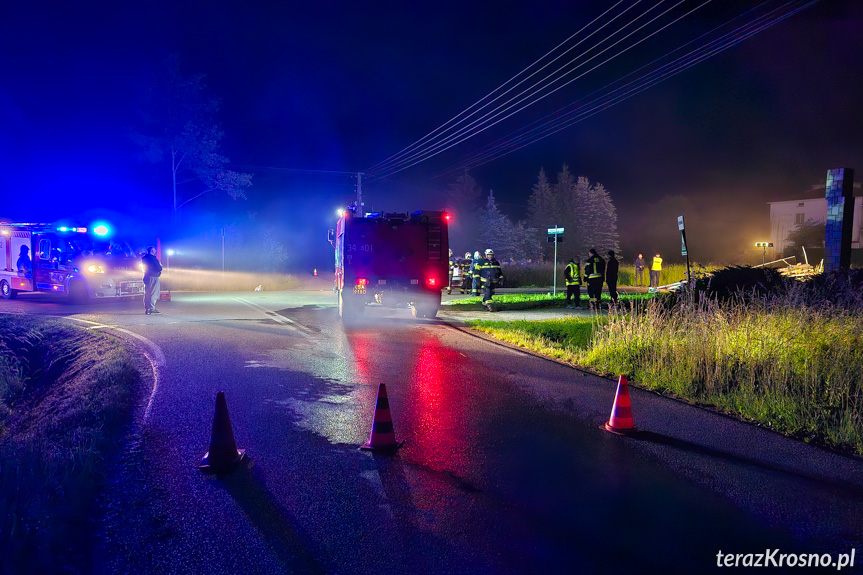 Nocna kolizja w Bóbrce