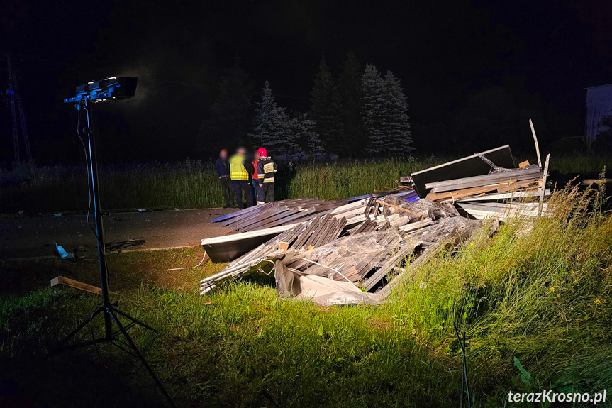 Nocna kolizja w Bóbrce