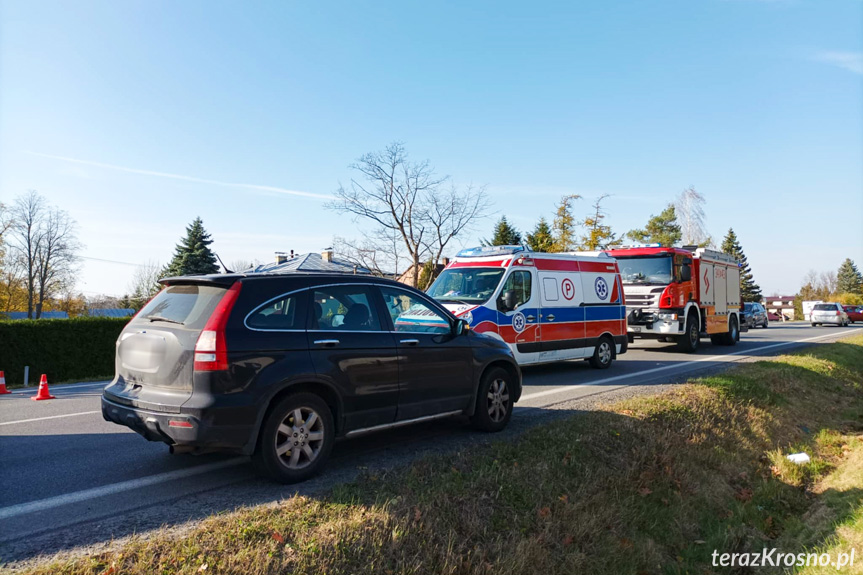 Kolizja w Iwonicz trzech samochodów