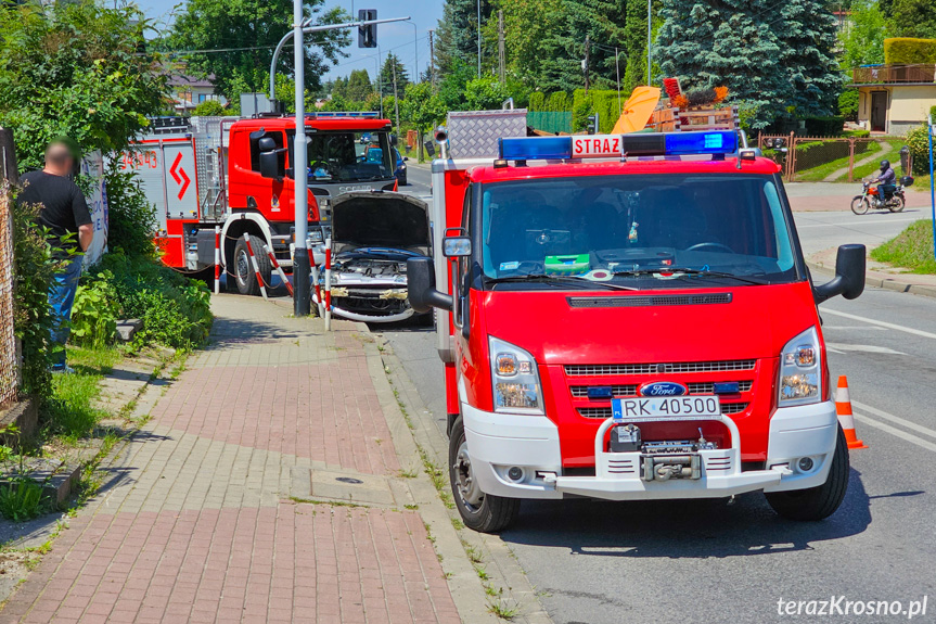 Kolizja w Krośnie ze śmieciarką