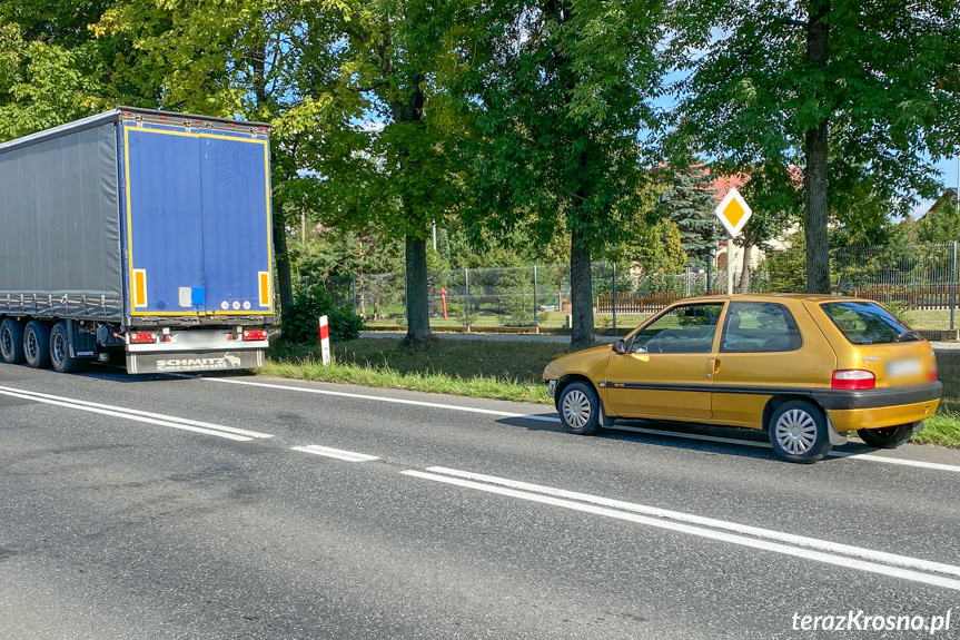 Kolizja w Łężanach na DK19