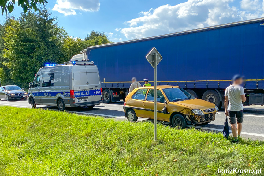 Kolizja w Łężanach na DK19