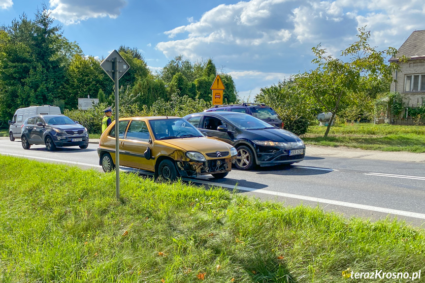 Kolizja w Łężanach na DK19