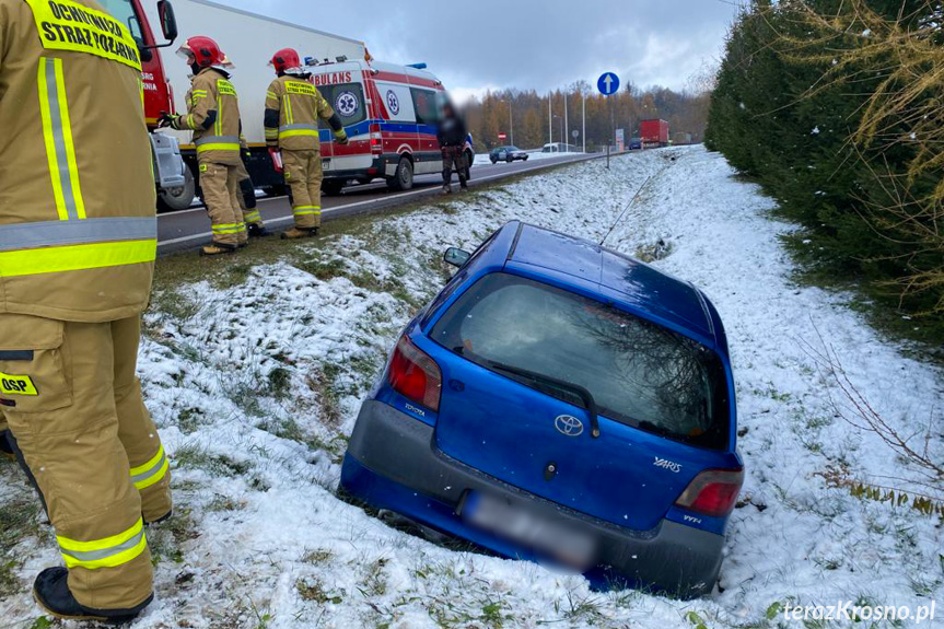 Kolizja  wKomborni na DK19