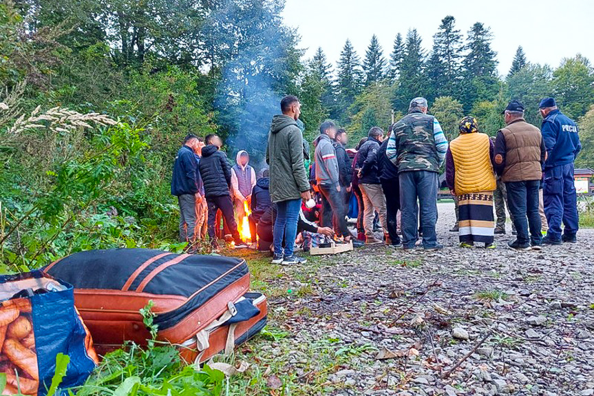 Kontrole miejsc biwakowania rumuńskich grzybiarzy