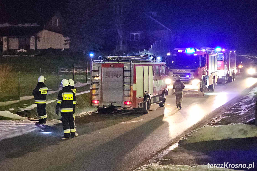 Łęki Strzyżowskie. Pożar w garażu